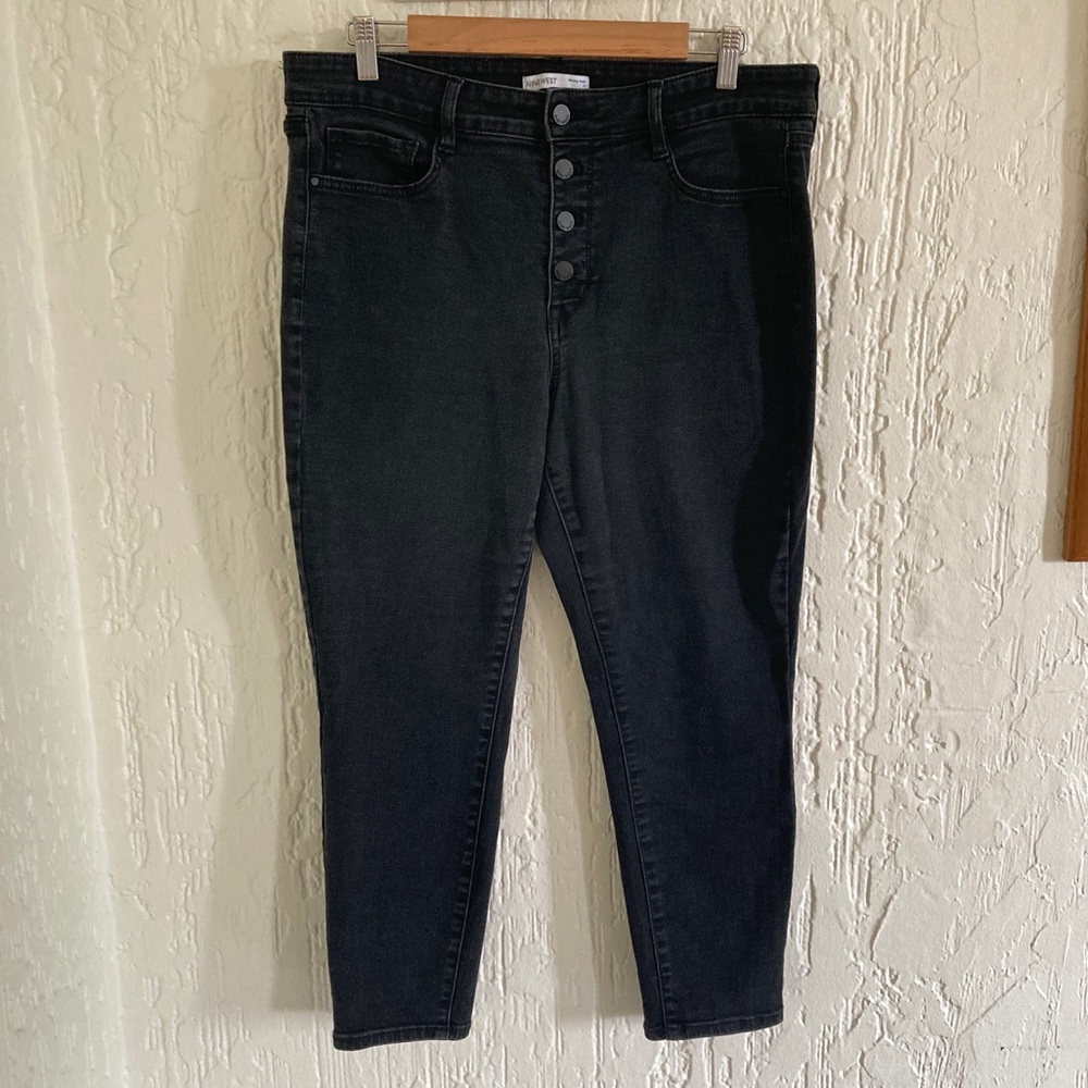 Nine West Black Skinny Ankle Jeans Size 14
